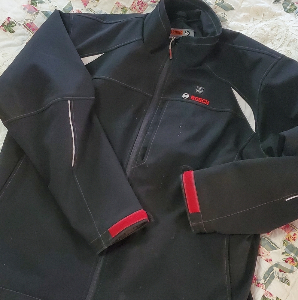Men's Black Jacket BOSCH Heated 2xl Untested, No Battery